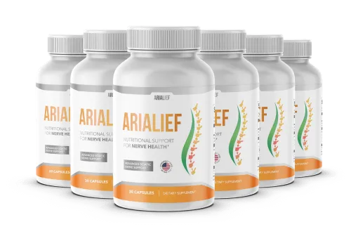 Arialief Official Website Arialief nutritional support bottles, 6 bottle lineup